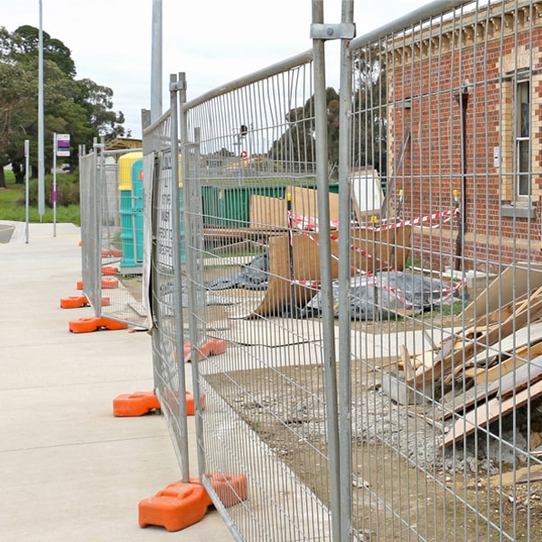 what's the process for scheduling the removal of the temporary fence once my job or even is finished